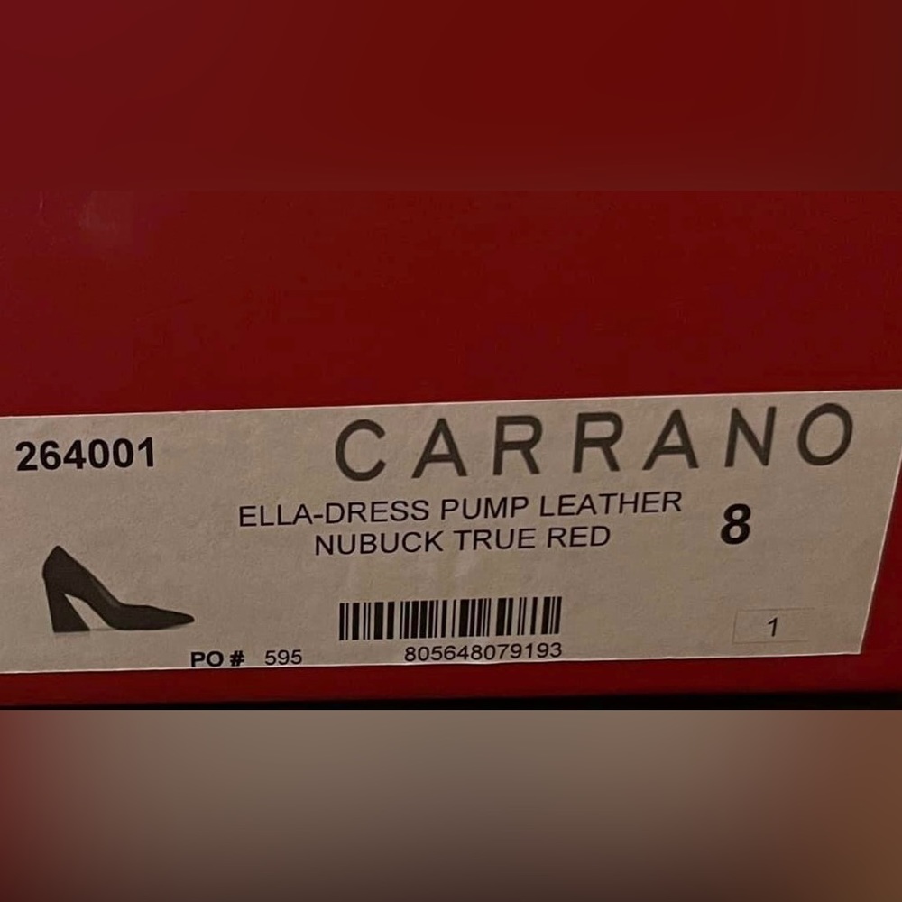 Carrano Ella dress pumps- size 8 Red heels - Picture 5 of 5